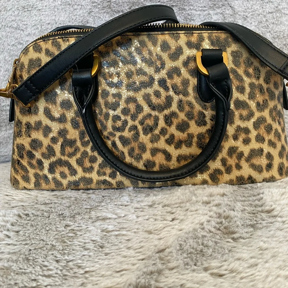 Steve Madden Smyth leopard Animal Print Satchel bag - Picture 7 of 16